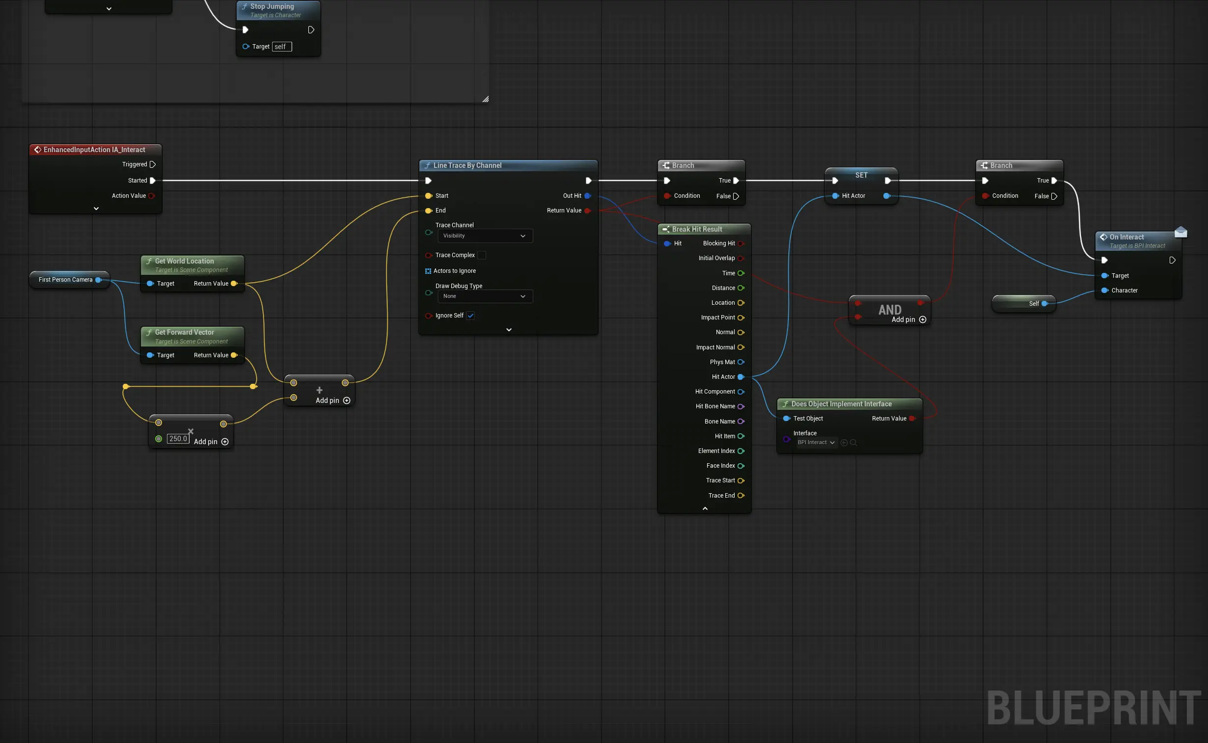 BP_FirstPersonCharacter-line-trace